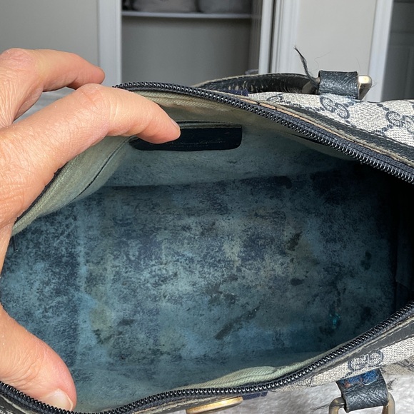 Gucci Beige and Black Canvas Bag with Red and Blue Accent - Picture 4 of 8